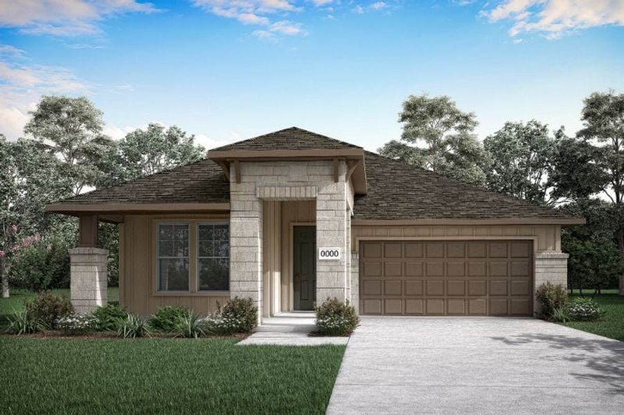 Representative exterior photo of a completed home built from the Madison by Tri Pointe Homes in Discovery Collection at The Meadows, Krum, TX (Image 19).