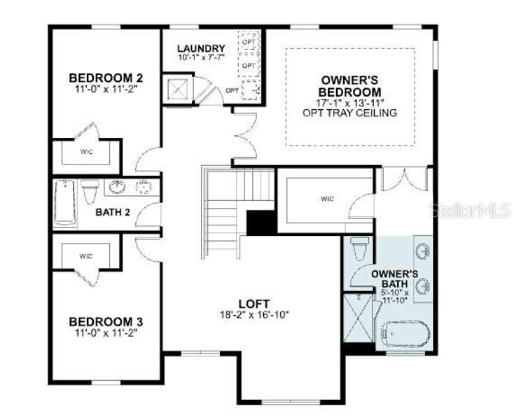 2D floor plan layout of this home in Estates at Rivercrest, Sanford, FL (Image 5). 2D floor plan layout of this home in Estates at Rivercrest, Sanford, FL (Image 5).