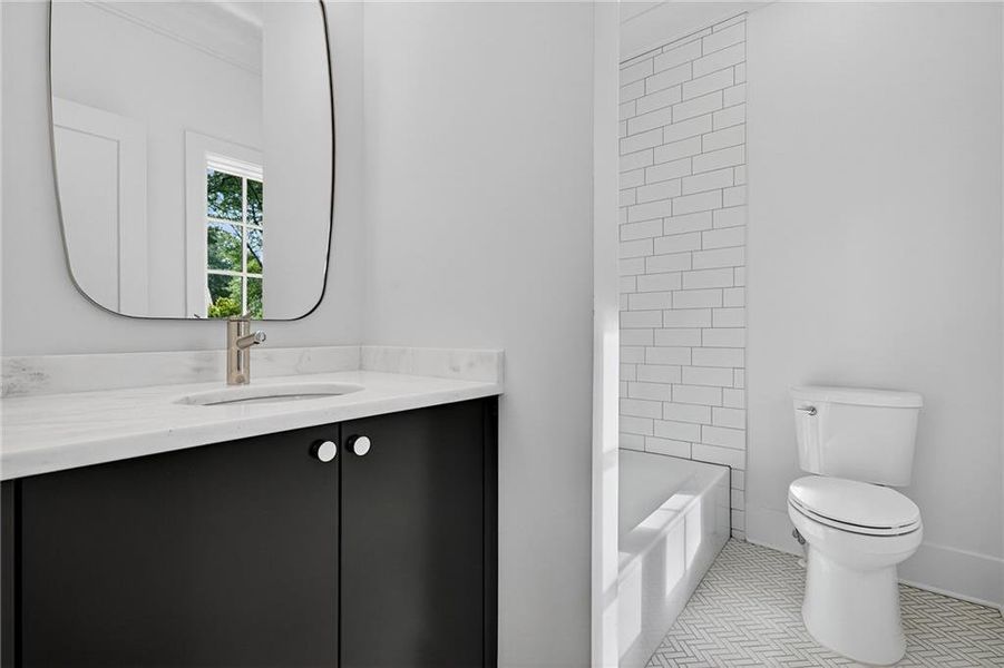 Furnished interior view inside a new home in , Atlanta (Image 30).