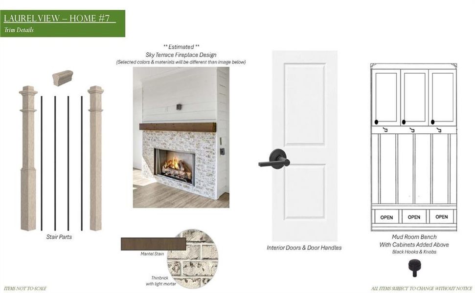 Sample of building materials used in homes in Laurel View, Suwanee (Image 60).