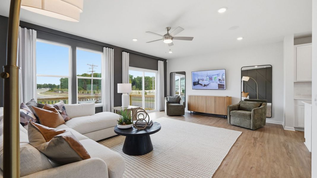 Furnished interior view inside a new home in Fallbrook Townhomes, Indian Trail (Image 13). Furnished interior view inside a new home in Fallbrook Townhomes, Indian Trail (Image 13).