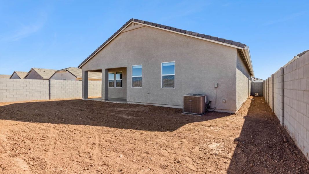 Exterior details and patio area of a home in Anthem at Merrill Ranch, Florence (Image 22). Exterior details and patio area of a home in Anthem at Merrill Ranch, Florence (Image 22).