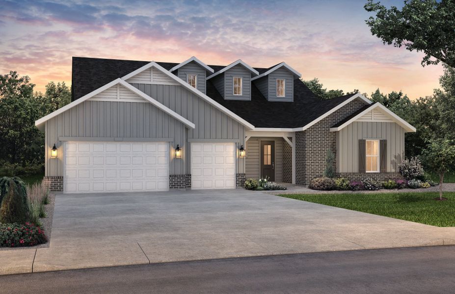 Representative exterior photo of a completed home built from the Virtue by Pulte Homes in Hilltop at Inspiration, Aurora, CO (Image 2). Representative exterior photo of a completed home built from the Virtue by Pulte Homes in Hilltop at Inspiration, Aurora, CO (Image 2).