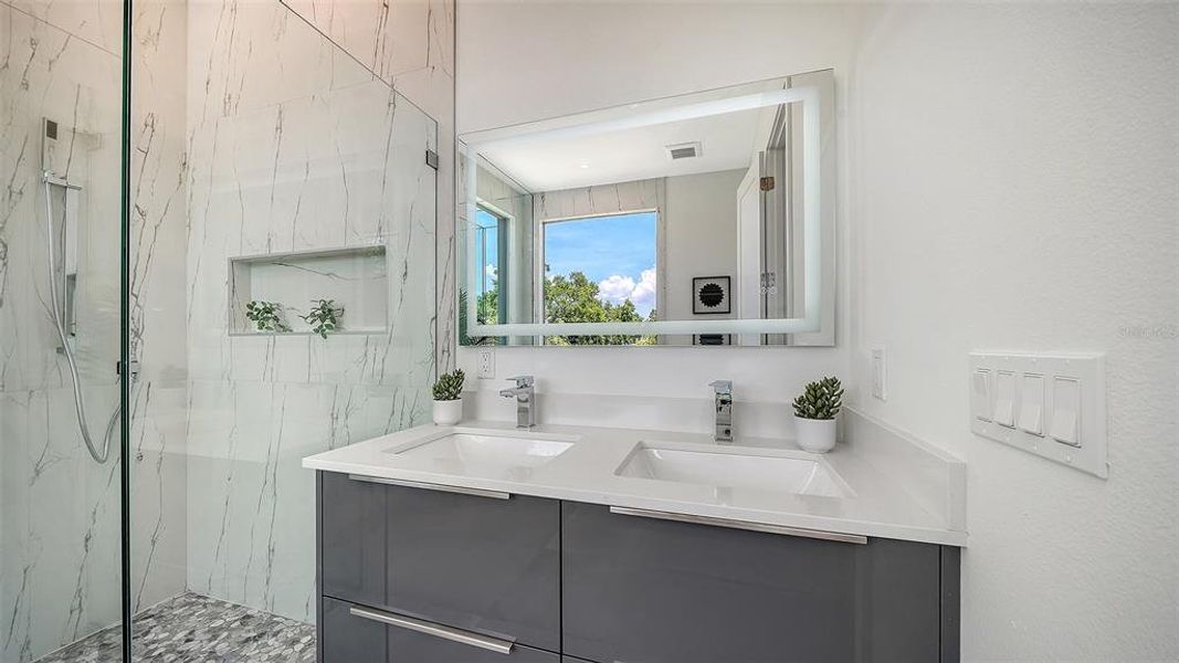 Furnished interior view inside a new home in , Sarasota (Image 57).