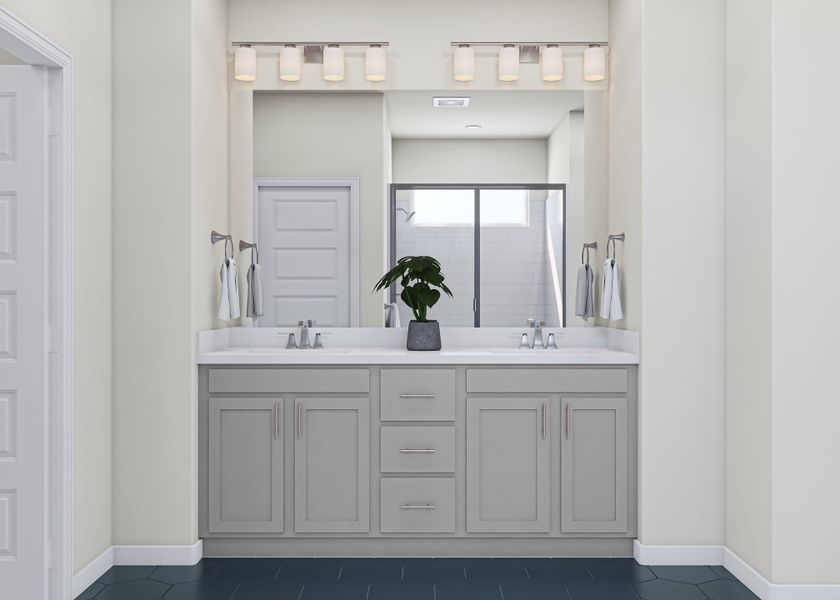 Representative furnished interior of a home built from the Fairfield by Tri Pointe Homes in Lagos Reserve, Manor (Image 14).