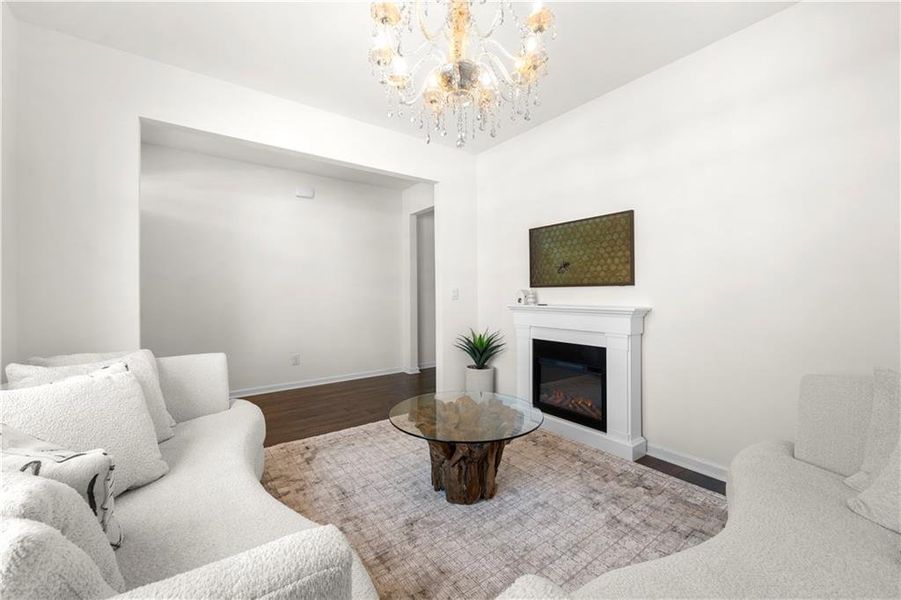 Furnished interior view inside a new home in Summerwind, Dacula (Image 13).