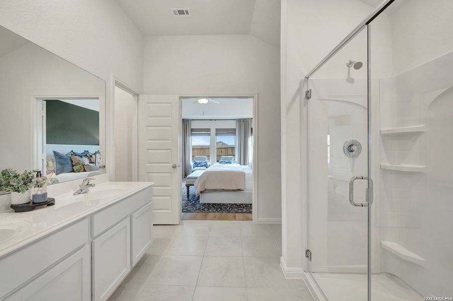 Furnished interior view inside a new home in Verano Farms, Von Ormy (Image 14).