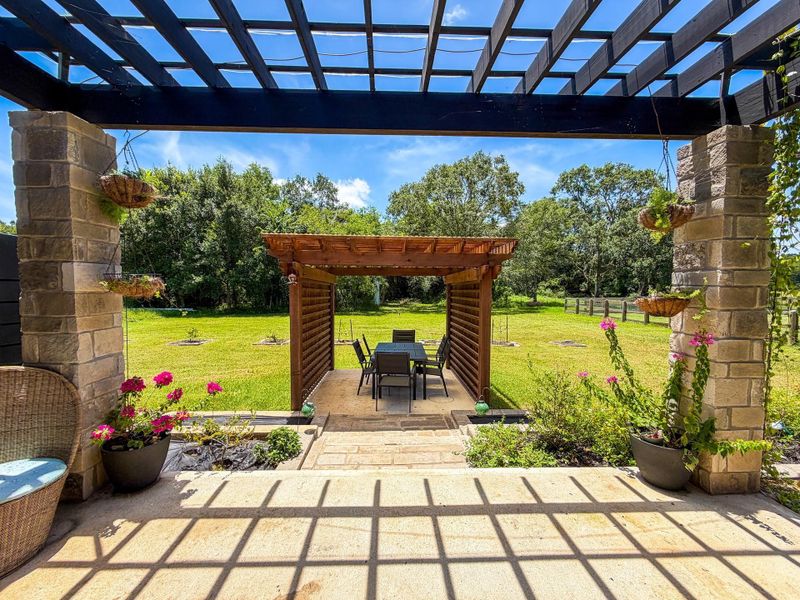 Exterior details and patio area of a home in , Angleton (Image 4). Exterior details and patio area of a home in , Angleton (Image 4).