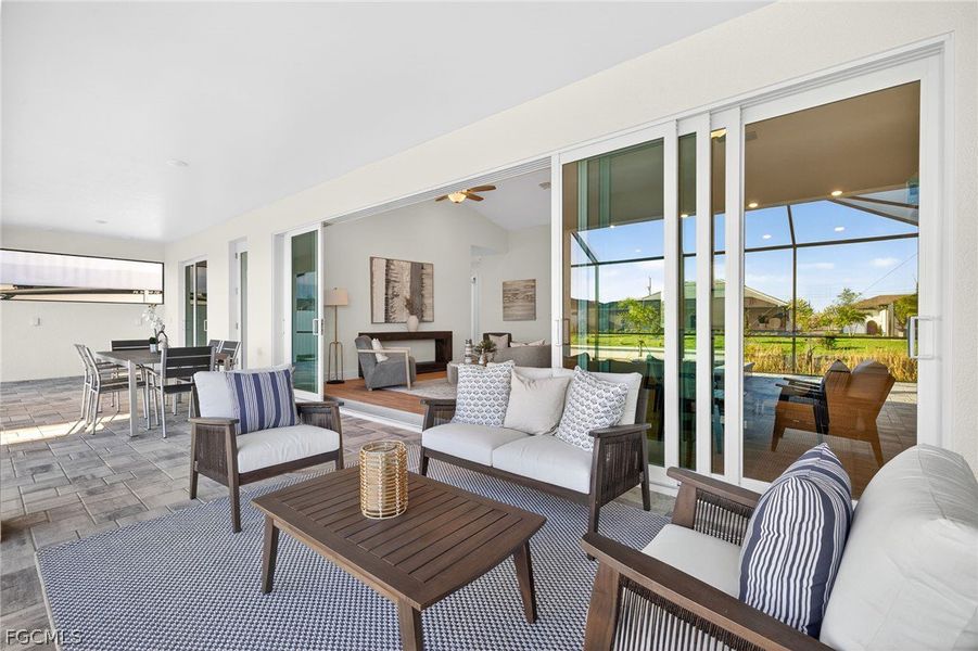 Exterior details and patio area of a home in Cape Coral, Cape Coral (Image 26).