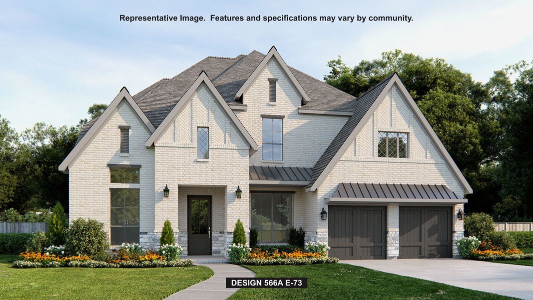 Representative exterior photo of a completed home built from the 566A by Britton Homes in Mustang Lakes 60', Celina, TX (Image 8).