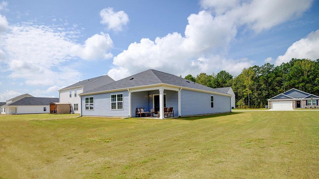Exterior details and patio area of a home in Bynum Farms, Farmville (Image 20).