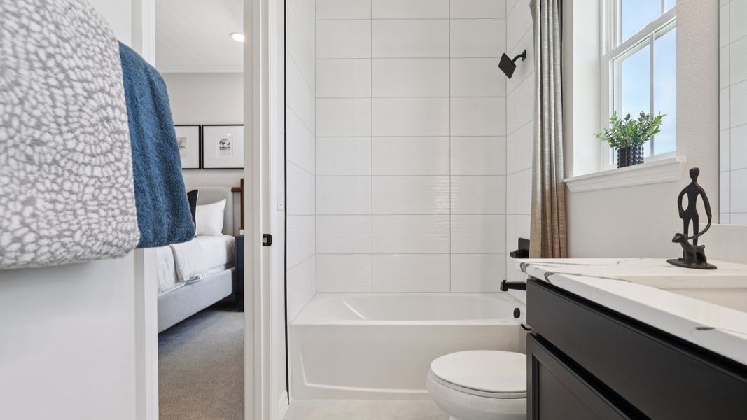 Furnished interior view inside a new home in Isla Mirada, San Antonio (Image 42).