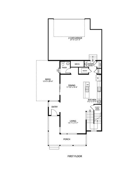 2D floor plan layout of this home in Trailside, Timnath, CO (Image 5).