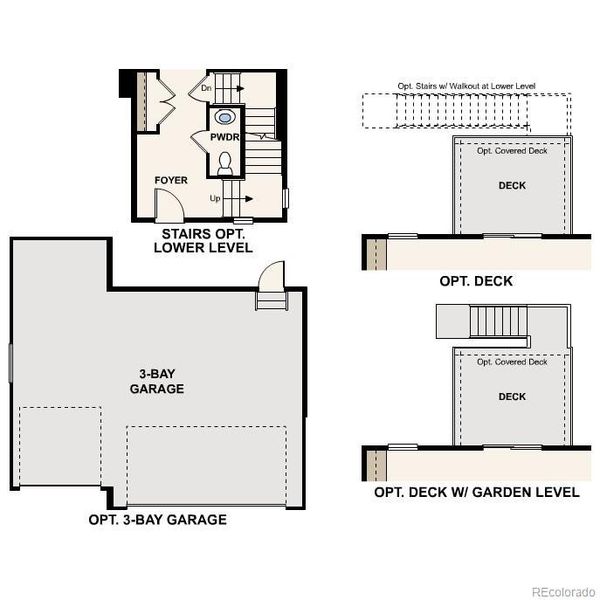 2D floor plan layout of this home in The Aurora Highlands, Aurora, CO (Image 3).