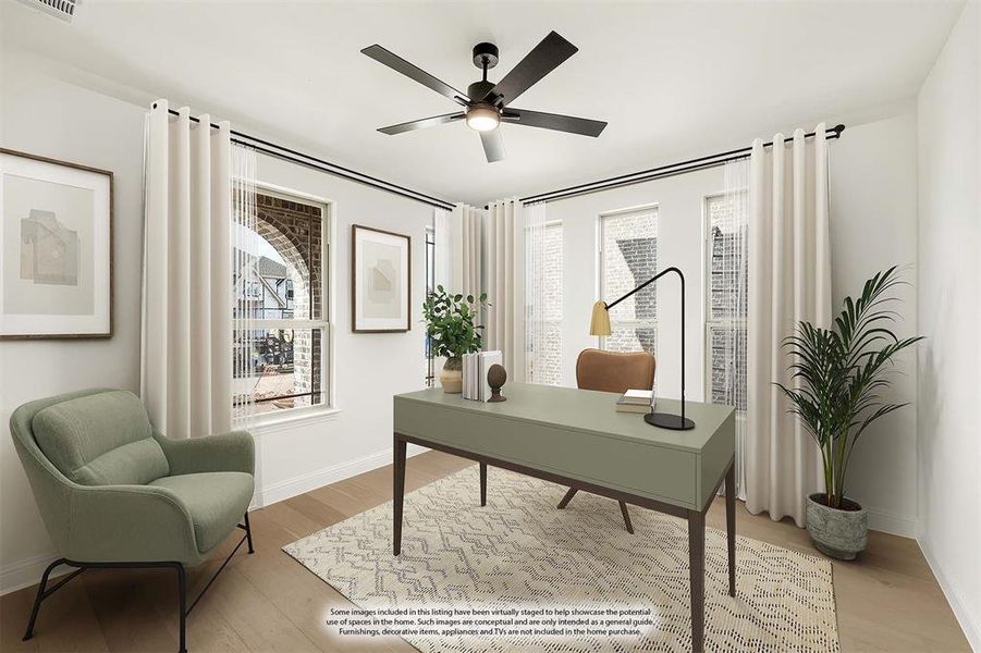 Furnished interior view inside a new home in Painted Tree Woodland District 50, McKinney (Image 16).