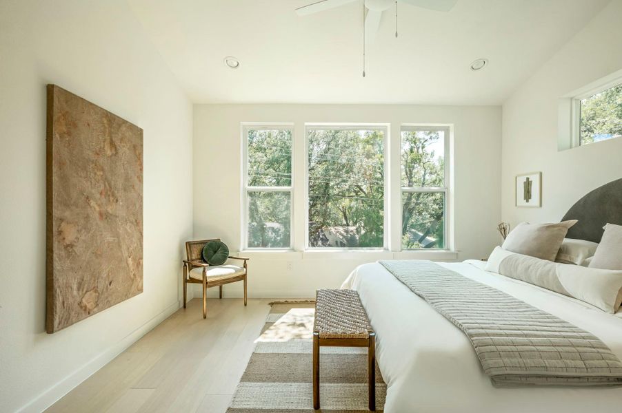 Primary Bedroom with vaulted ceiling Primary Bedroom with vaulted ceiling