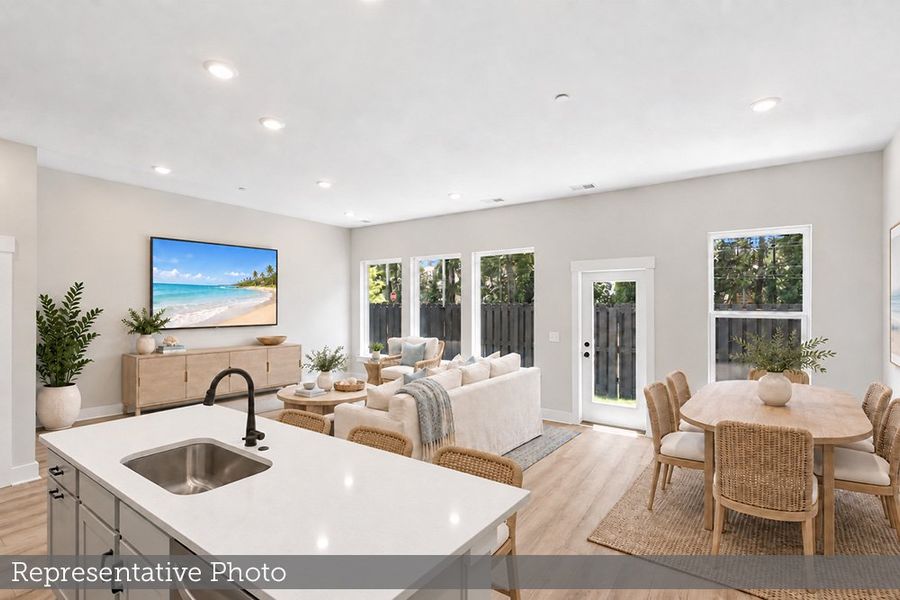Furnished interior view inside a new home in Crosscreek Walk – Overlook, Charleston (Image 7).