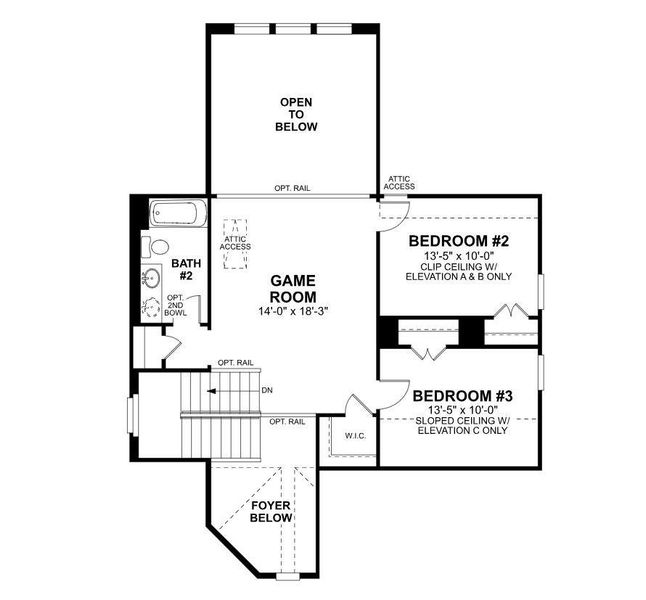 2D floor plan layout of this home in Cascades at Onion Creek, Austin, TX (Image 3). 2D floor plan layout of this home in Cascades at Onion Creek, Austin, TX (Image 3).