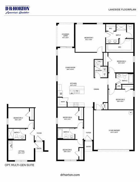 2D floor plan layout for the Plan by D.R. Horton in Port St. Lucie Spot Lots, Port St. Lucie, FL (Image 3). 2D floor plan layout for the Plan by D.R. Horton in Port St. Lucie Spot Lots, Port St. Lucie, FL (Image 3).