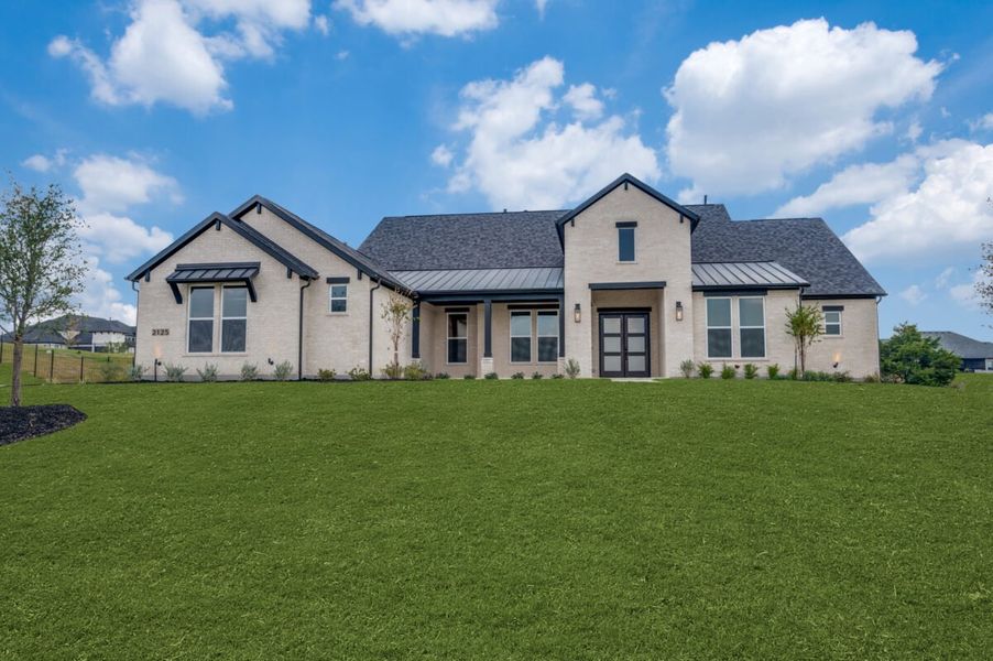 Representative exterior photo of a completed home built from the Clay by Olivia Clarke Homes in The Arbors at Lakewood Village, Lakewood Village, TX (Image 5).