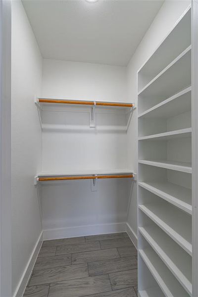 Spacious walk in closet, located in spare bedroom