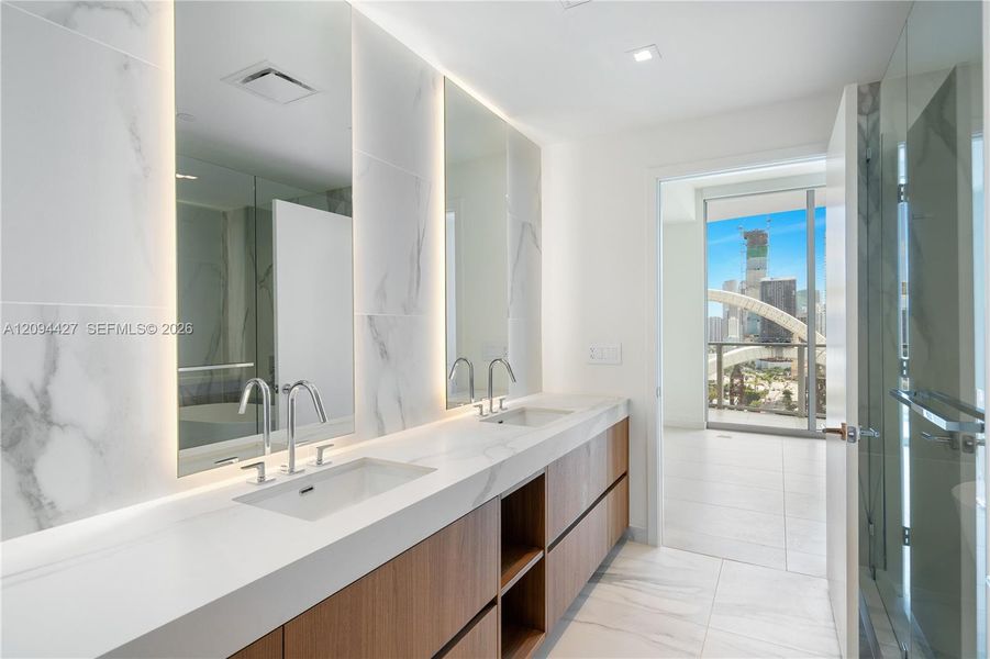 Furnished interior view inside a new home in , Miami (Image 10).