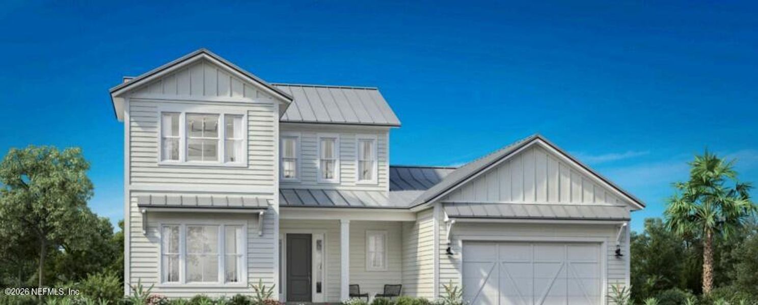 Front exterior of a new home in , Ponte Vedra Beach, FL, highlighting curb appeal (Image 1). Front exterior of a new home in , Ponte Vedra Beach, FL, highlighting curb appeal (Image 1).