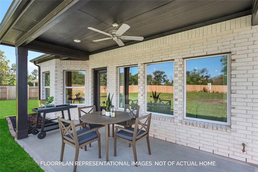 Exterior details and patio area of a home in Moran Ranch, Willis (Image 3). Exterior details and patio area of a home in Moran Ranch, Willis (Image 3).