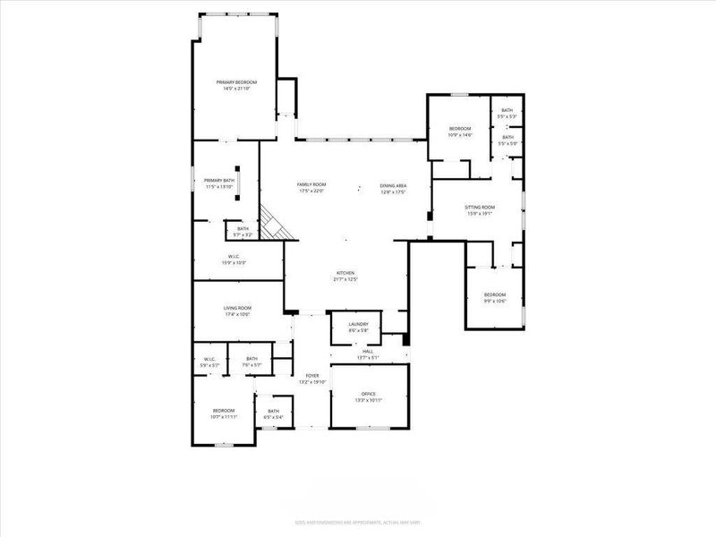 2D floor plan layout of this home in Saddle Star Estates, Rockwall, TX (Image 6).