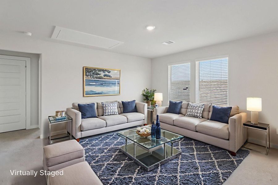 Furnished interior view inside a new home in Landing Meadows - Traditional Series, New Caney (Image 14).