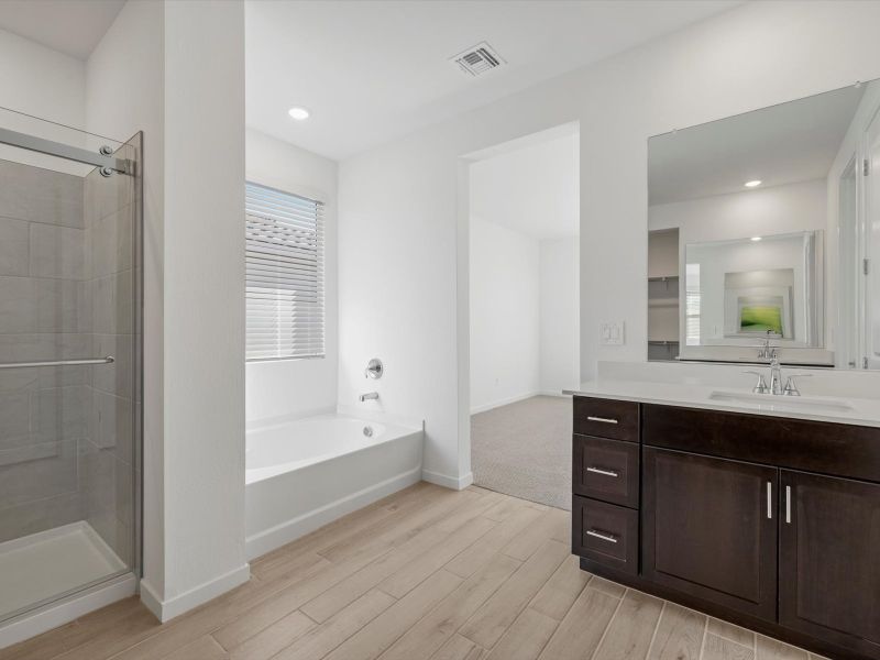 Furnished interior view inside a new home in Rancho Mirage Signature Series, Maricopa (Image 3).