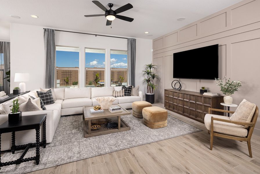 Representative furnished interior of a home built from the Olympic by Taylor Morrison in Verdin Passage Collection, Phoenix (Image 7).