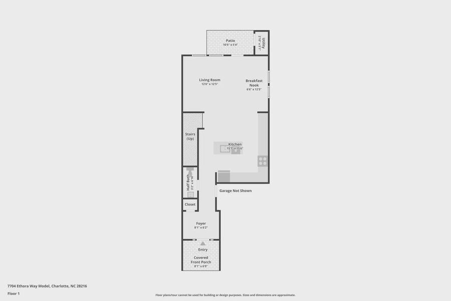 2D floor plan layout of this home in Bell Glen, Charlotte, NC (Image 6).