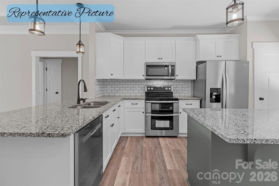 Furnished interior view inside a new home in , Albemarle (Image 6).