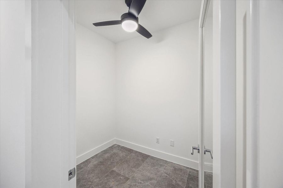 Downstairs Study * Glass Door * Porcelain Tile. Downstairs Study * Glass Door * Porcelain Tile.