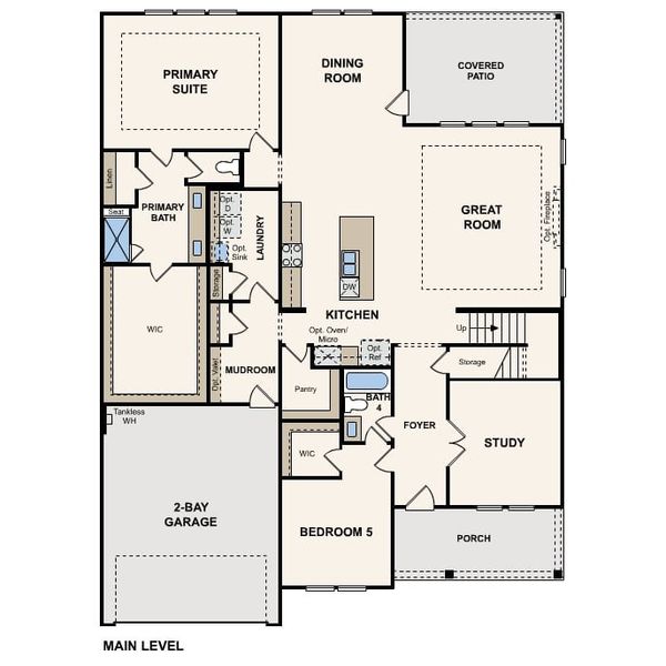 2D floor plan layout for the Finley by Century Communities in Elm Estates, Angleton, TX (Image 3).