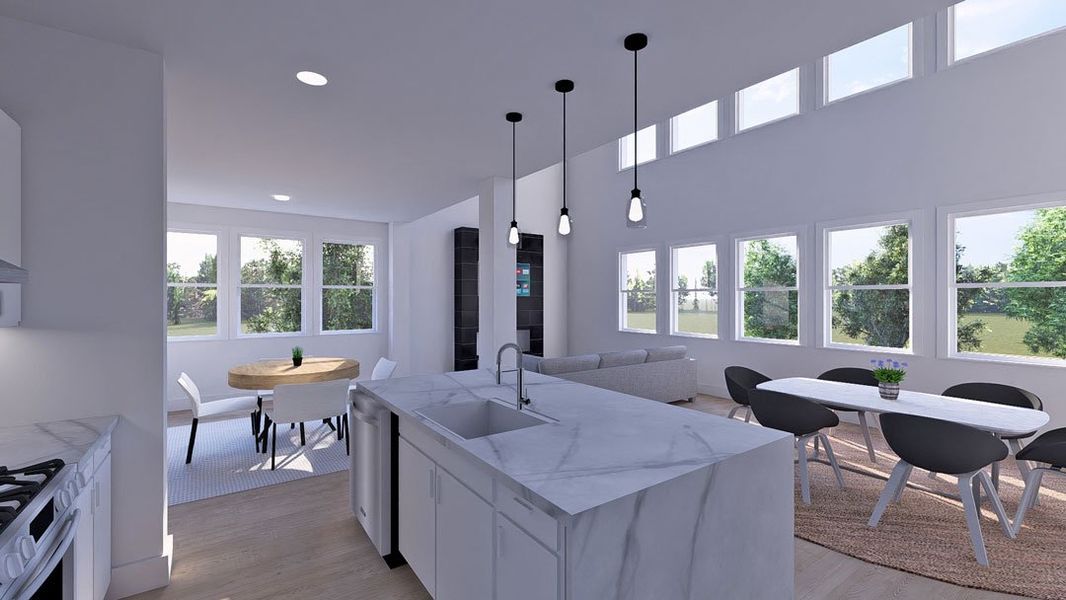 Representative furnished interior of a home built from the Aspen by Saratoga Homes in Townsen Landing, Humble (Image 5).