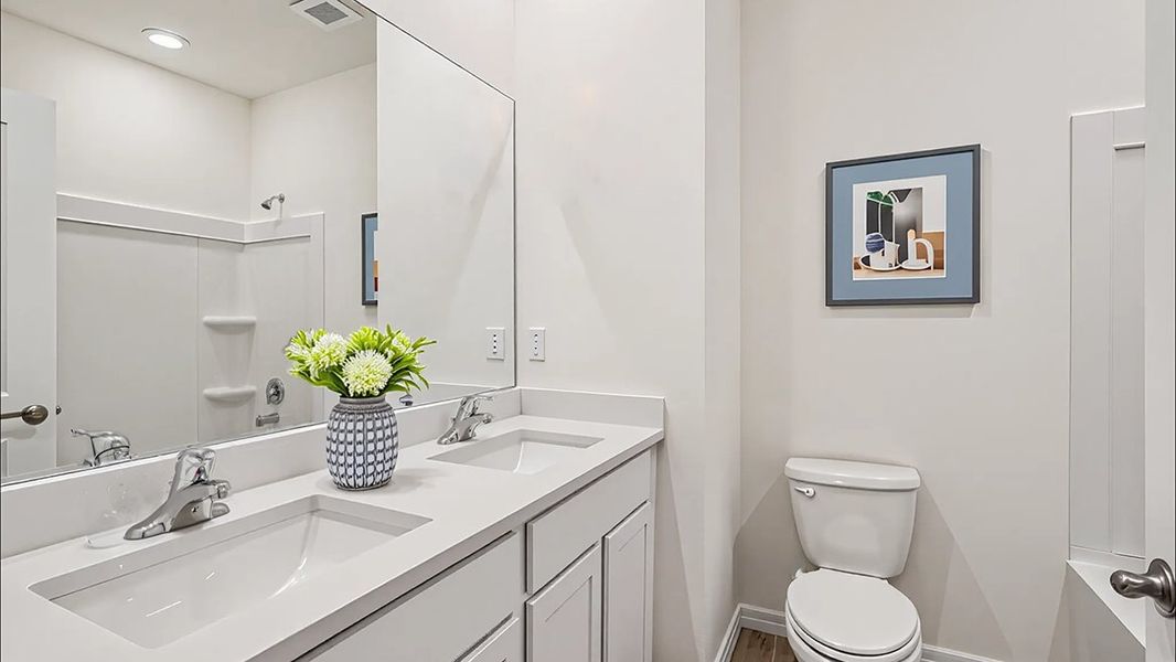 Representative furnished interior of a home built from the COVINGTON by D.R. Horton in Briarwood, Alachua (Image 14). Representative furnished interior of a home built from the COVINGTON by D.R. Horton in Briarwood, Alachua (Image 14).