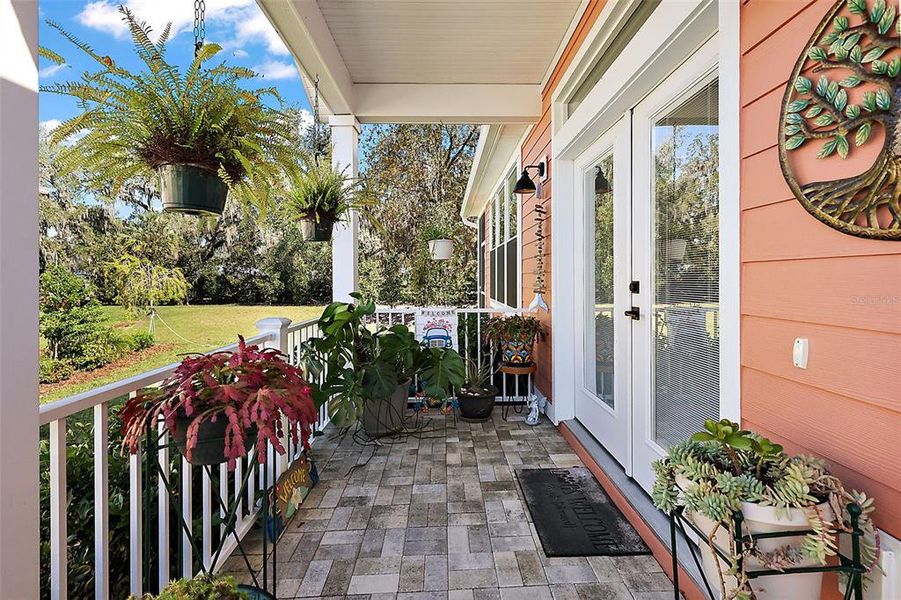 Inviting front porch