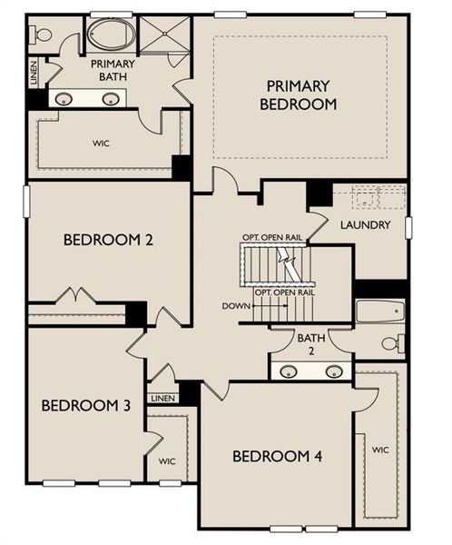 2D floor plan layout of this home in The Pointe at Heron Bay, Locust Grove, GA (Image 3). 2D floor plan layout of this home in The Pointe at Heron Bay, Locust Grove, GA (Image 3).