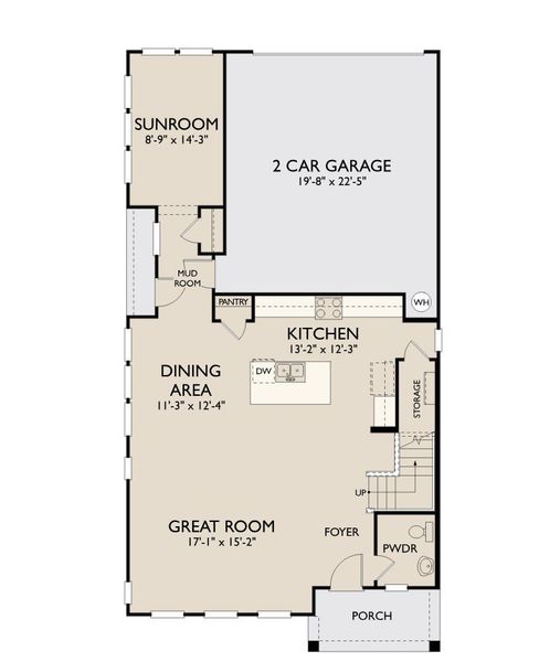 2D floor plan layout for the Oakland by Ashton Woods in Promenade at Clari Park, Murfreesboro, TN (Image 5).