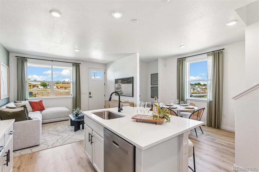 Furnished interior view inside a new home in Settlers Crossing, Commerce City (Image 7).