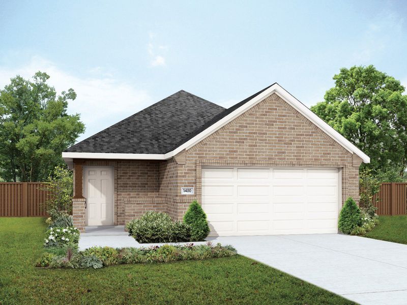 2D floor plan layout for the Compass by DRB Homes in Prominence, San Antonio, TX (Image 11).
