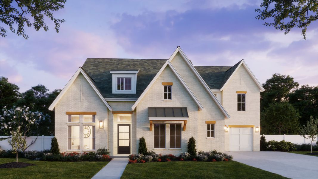 Representative exterior photo of a completed home built from the Hudson III by Southgate Homes in Prosper Ridge, Prosper, TX (Image 4).