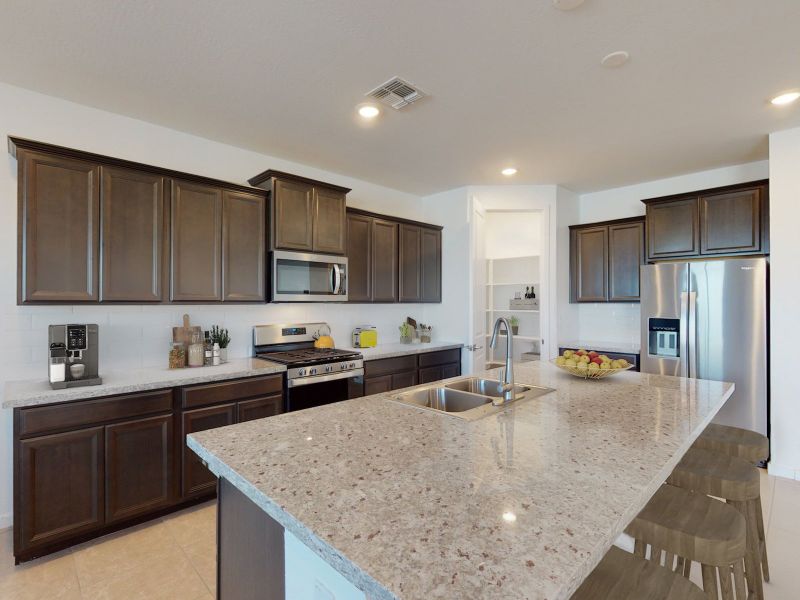 Kitchen modeled in Onyx floorplan