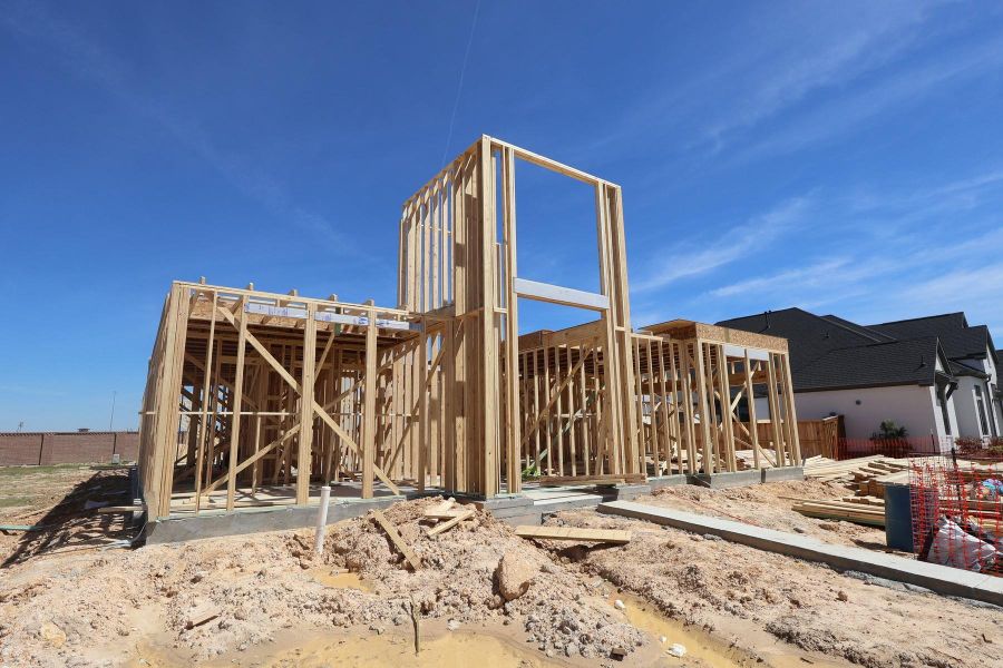 In-progress construction of a new home in Dunham Pointe, Cypress, TX (Image 22).