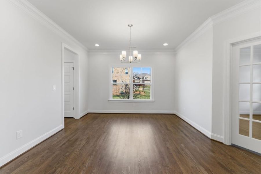 Representative unfurnished interior of a home built from the Fairfield Lux by Keystone Homes NC in Weybridge, Burlington (Image 74).