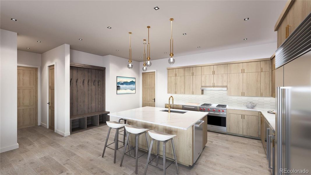 Rendering only. Actual finishes are selected by the buyer and layout varies throughout the residences.