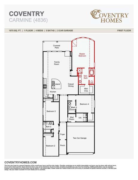 2D floor plan layout of this home in Escondido, Magnolia, TX (Image 2).