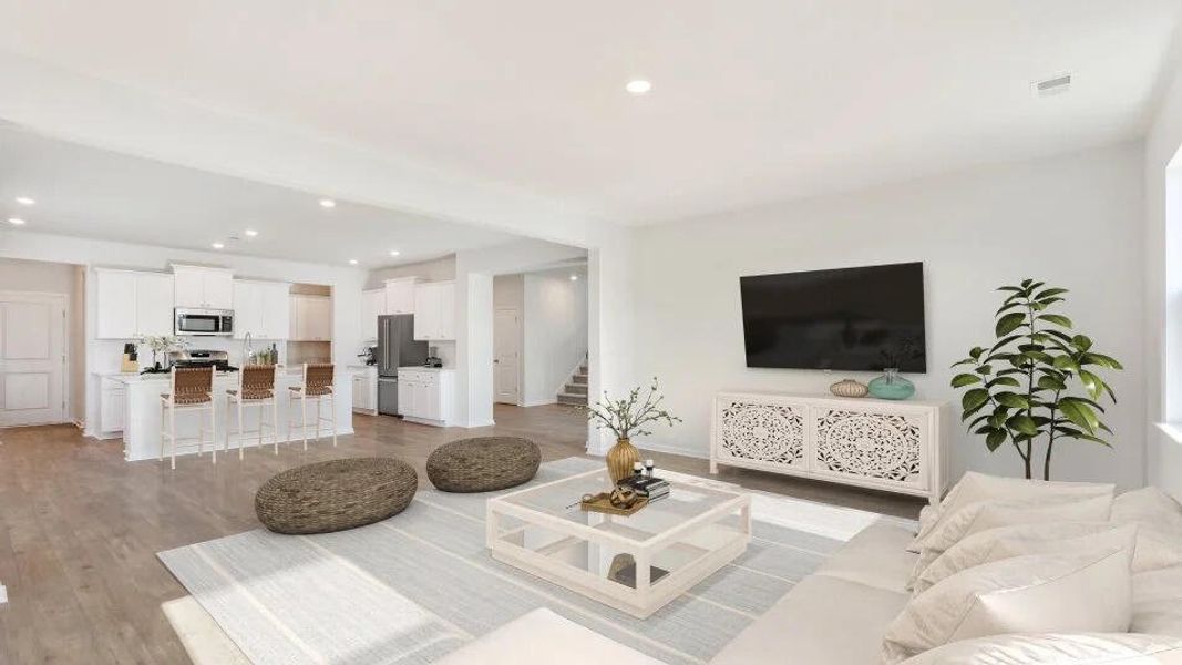 Furnished interior view inside a new home in Limehouse Farms: Arbor Collection, Summerville (Image 5). Furnished interior view inside a new home in Limehouse Farms: Arbor Collection, Summerville (Image 5).